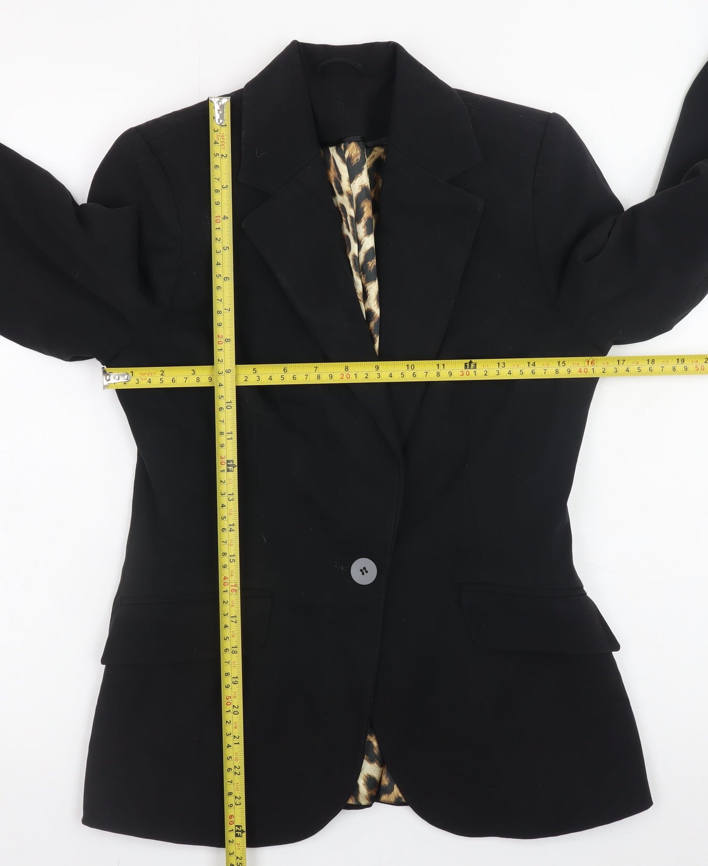 Dorothy Perkins Women’s Black Blazer Size 10 Regular Fit Lined Work Jacket