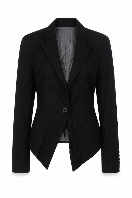 bebe Womens Black Slim Fit Blazer Size 8 Classic Business Jacket