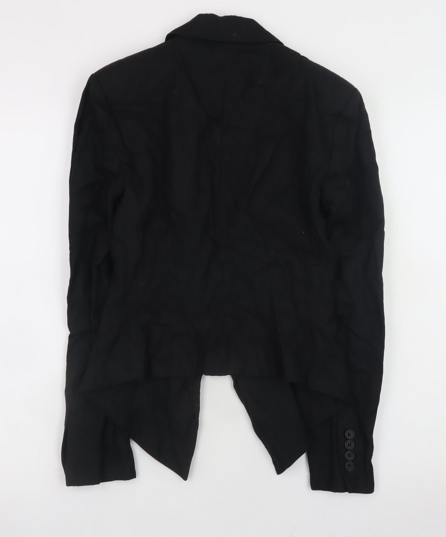 bebe Womens Black Slim Fit Blazer Size 8 Classic Business Jacket