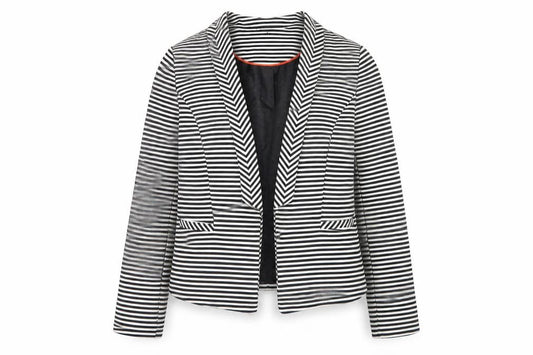 Principles by Ben de Lisi Women's Black White Striped Blazer Size 18
