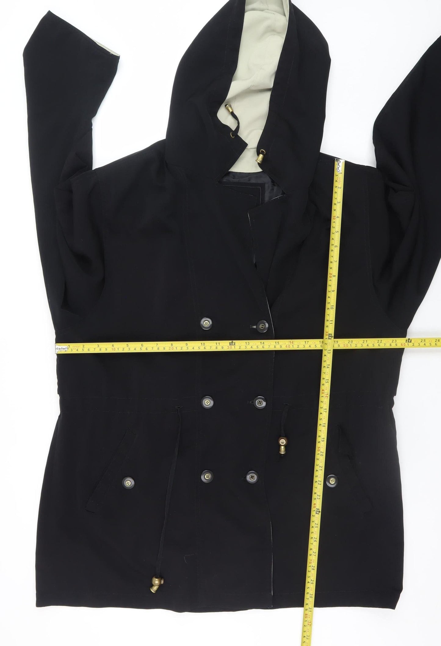 Silkana Nuage Womens Black Size 16 Hooded Parka Jacket