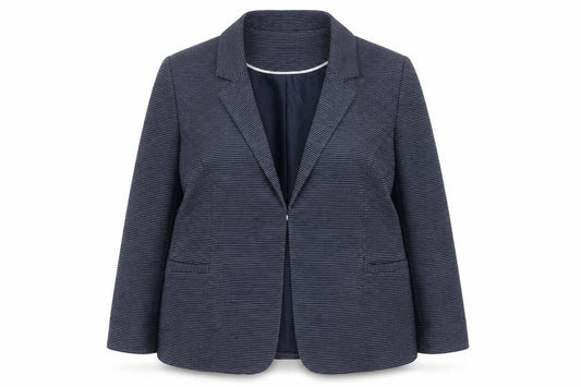 Principles by Ben de Lisi Petite Women's Blue Striped Blazer Size 18