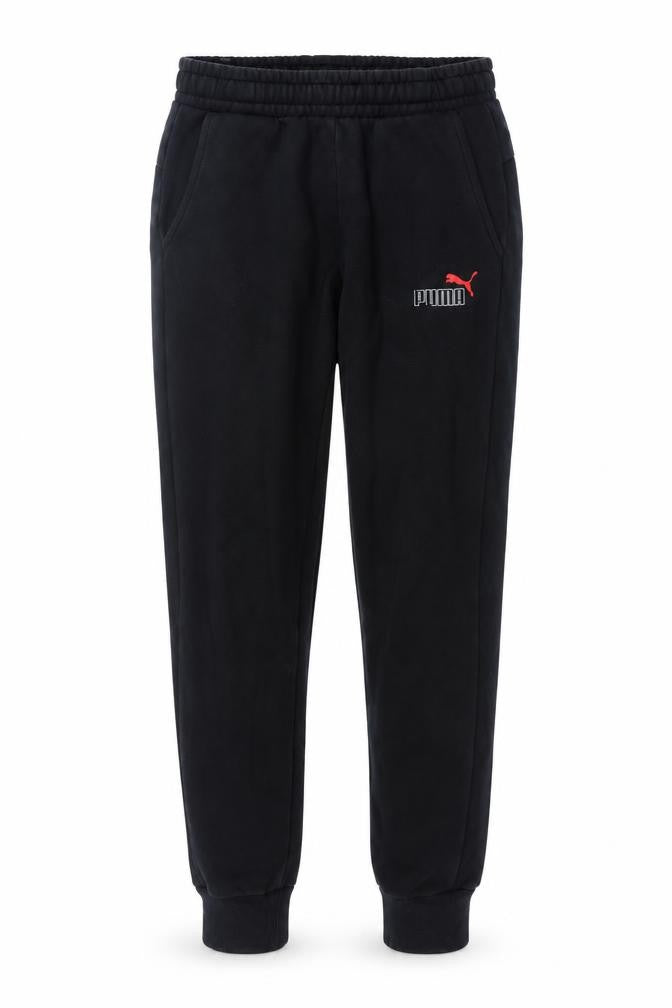 Puma Men's Black Jogger Sweatpants Size S Elastic Waist Fleece