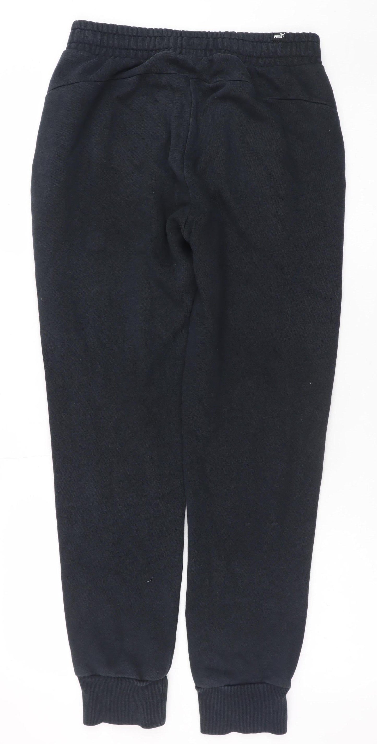 Puma Men's Black Jogger Sweatpants Size S Elastic Waist Fleece