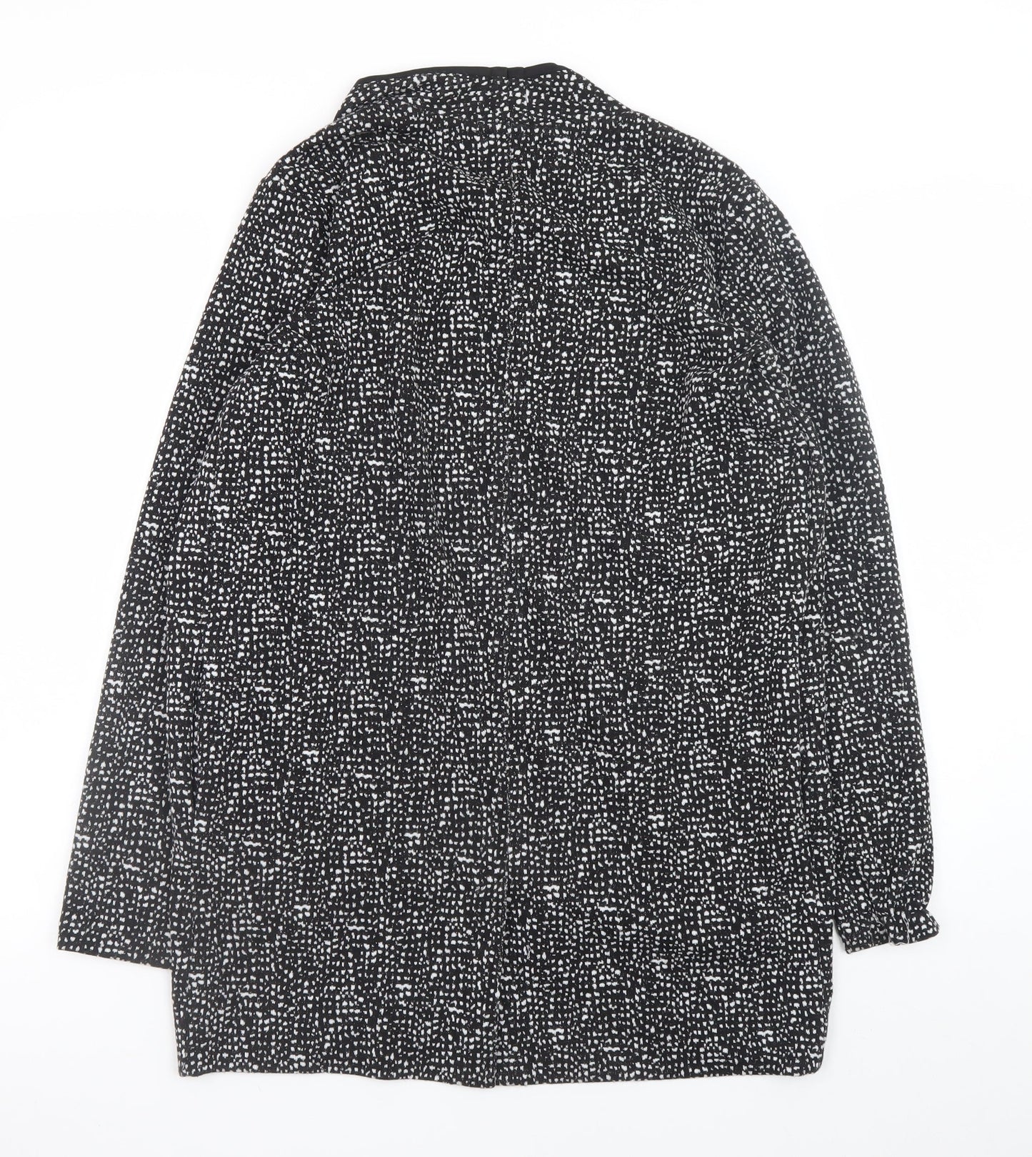 Next Women’s Black White Knit Open Jacket Size 10 Casual Workwear