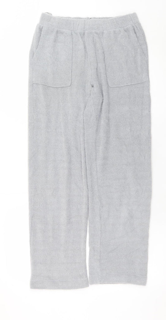 Marks and Spencer Women Grey Knit Jogger Trousers Size S