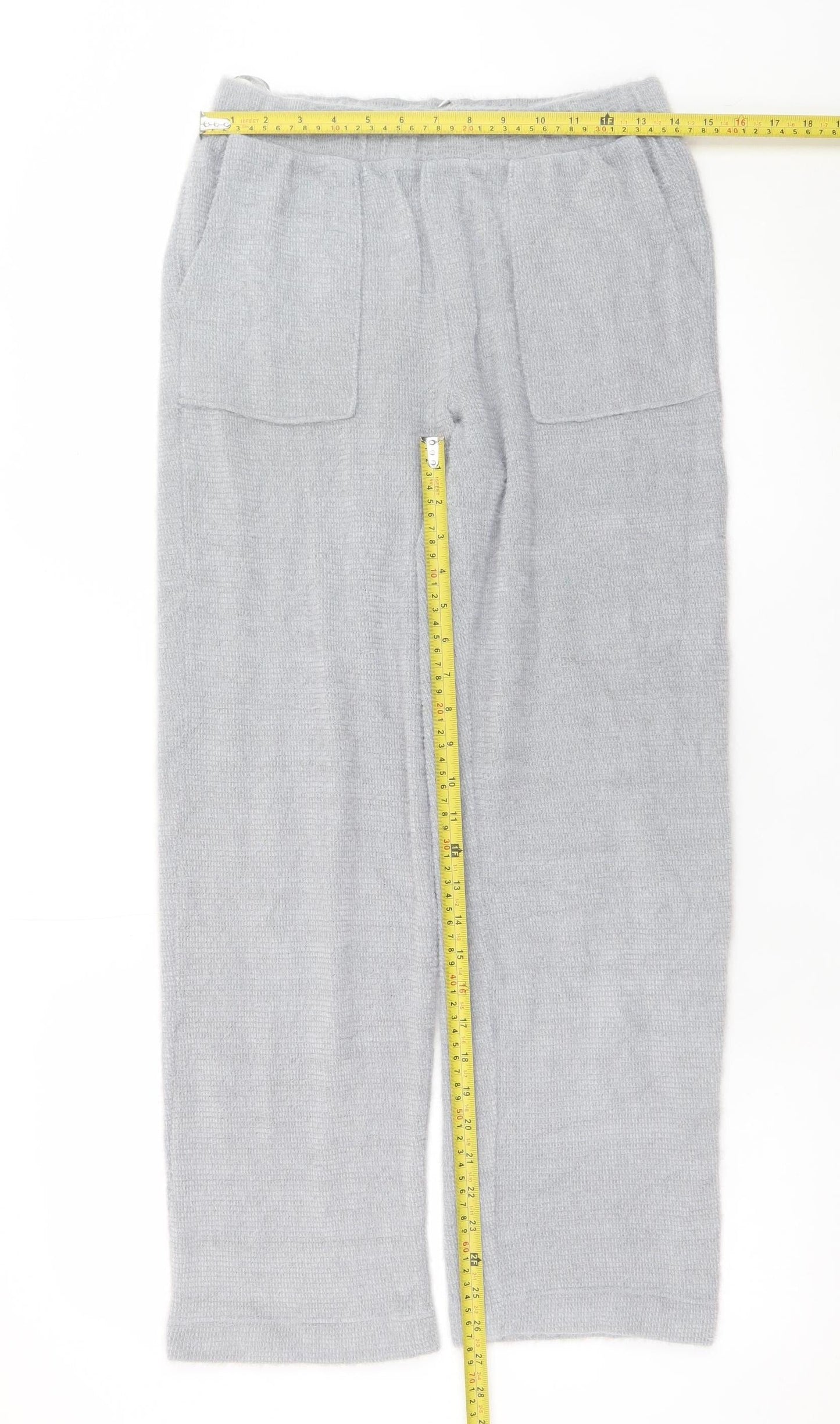 Marks and Spencer Women Grey Knit Jogger Trousers Size S