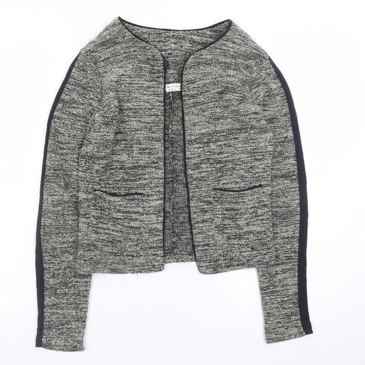 Miss Selfridge Women’s Grey Tweed Open Blazer Jacket Size 10