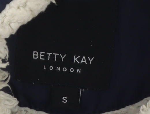 Betty Kay London Men's Blue Puffer Jacket S Quilted Lined Winter Coat