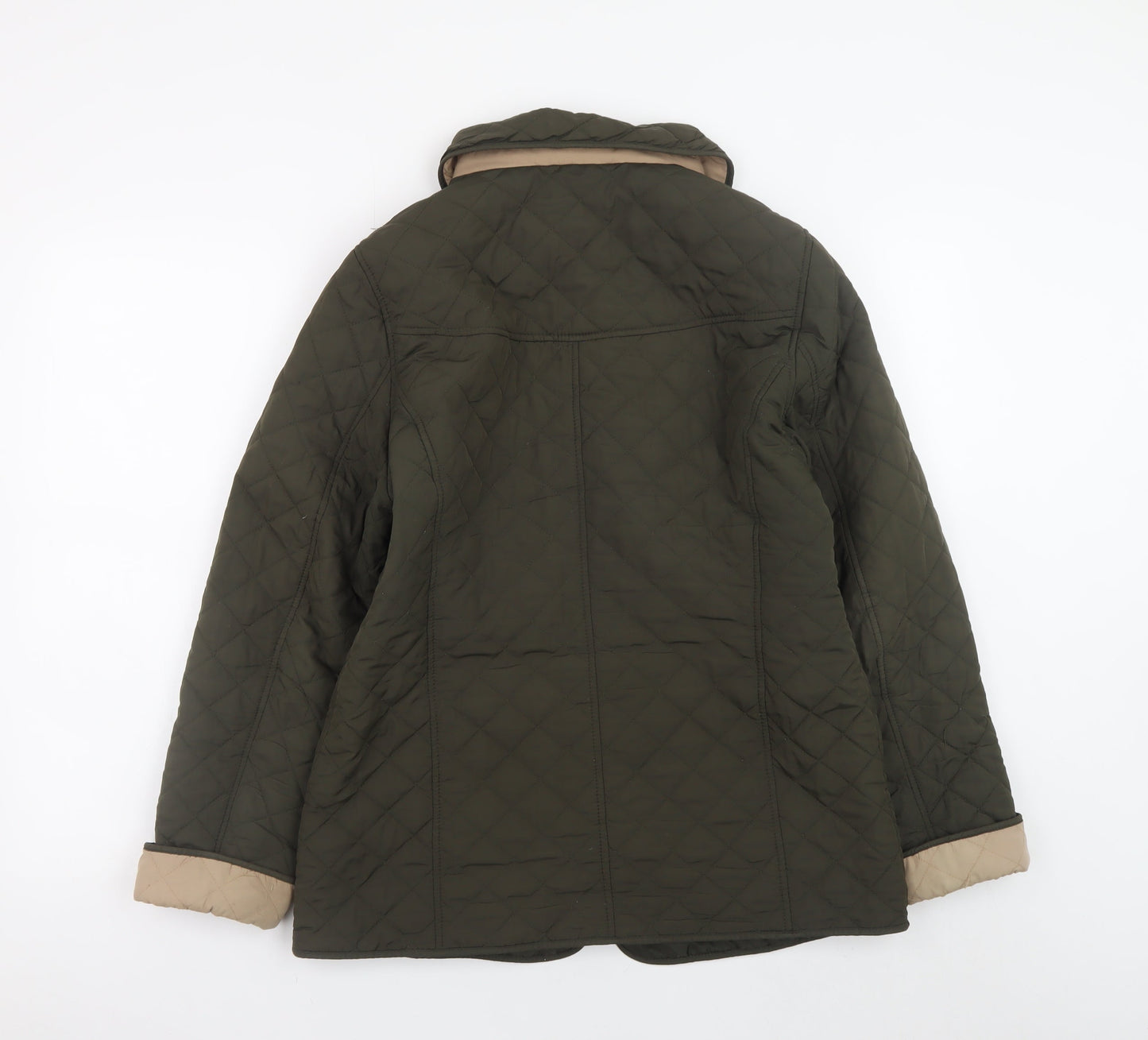 Marks and Spencer Women’s Green Quilted Mid-Length Jacket UK 12