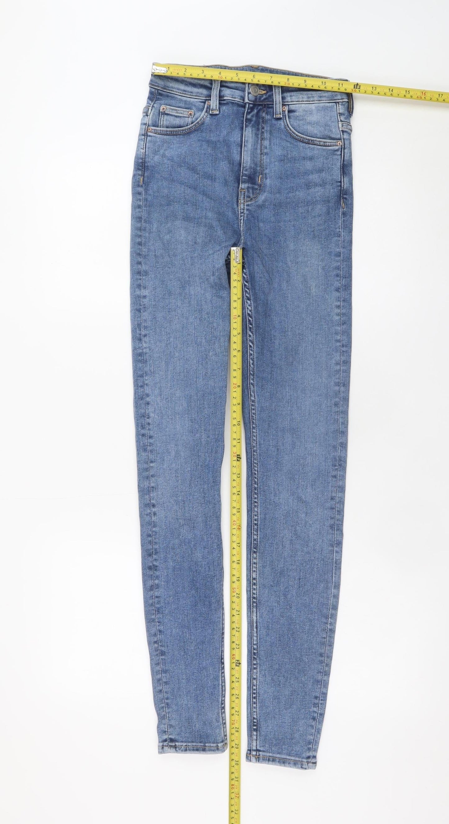 Weekday Women's Blue High Rise Skinny Jeans Size 8 26/30