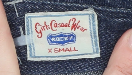 Rock V Teens Blue A-Line Cotton Denim Skirt XS