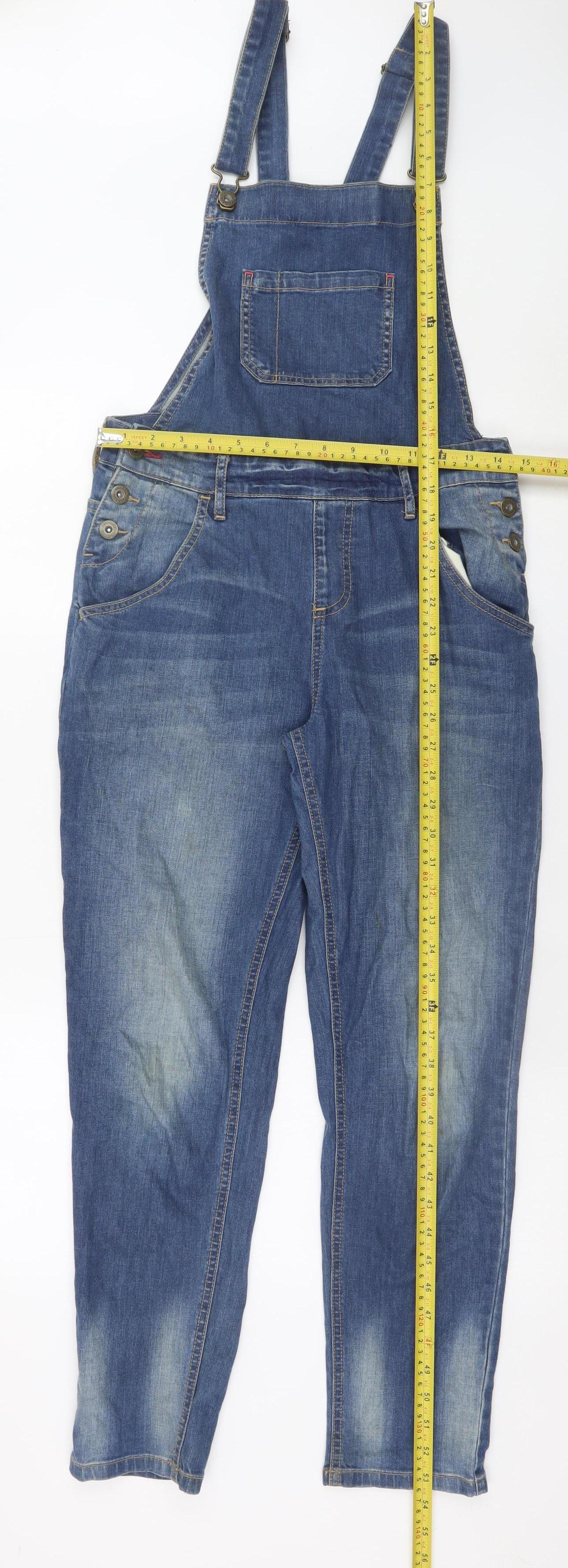 Johnnie b Girls Blue Denim Dungaree Jumpsuit 13-14 Years Adjustable Straps