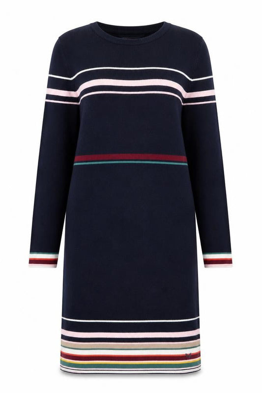 Crew Clothing Blue Striped Jumper Dress Size 10