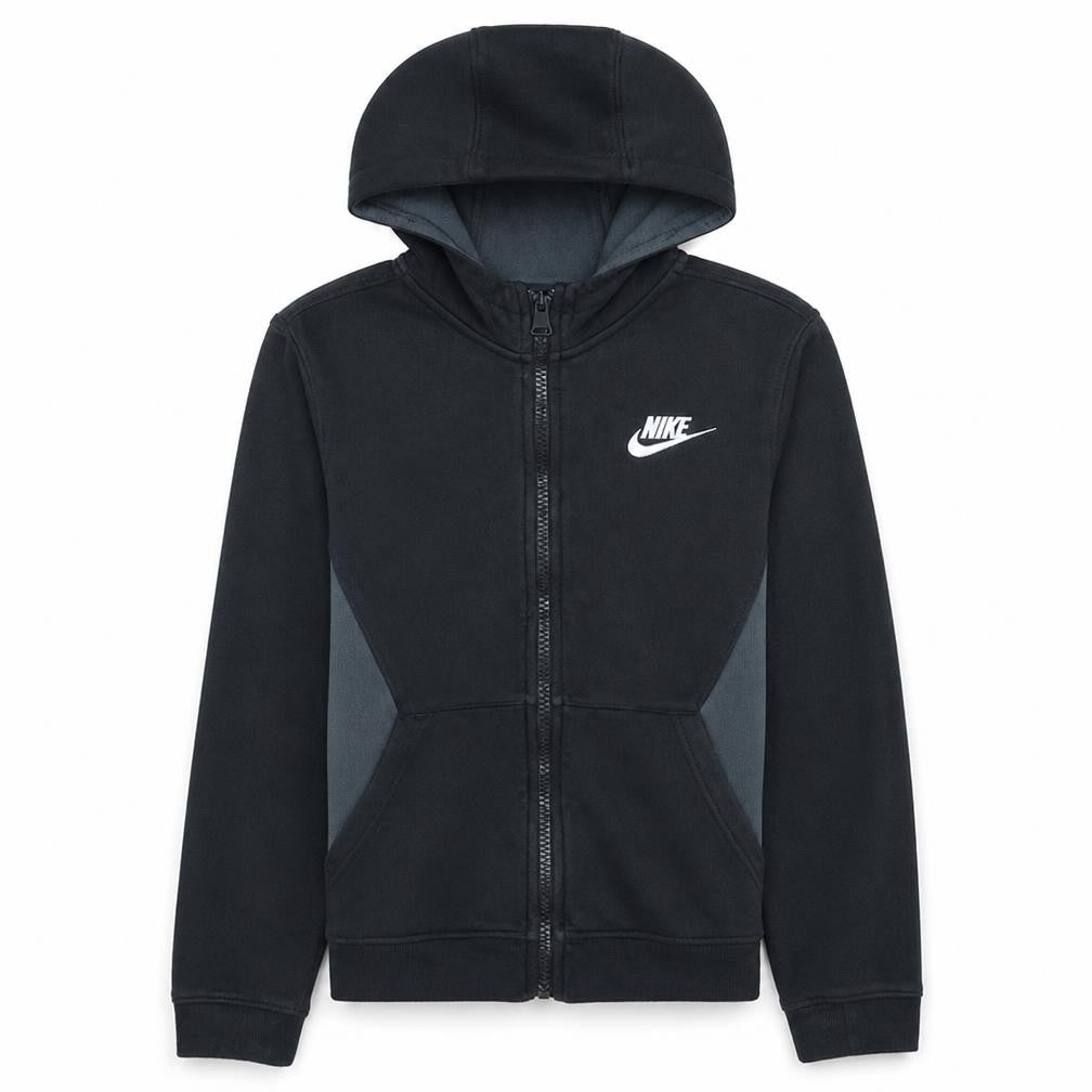 Nike Boys Black Full Zip Hoodie L (147-158cm) Fleece Sweatshirt
