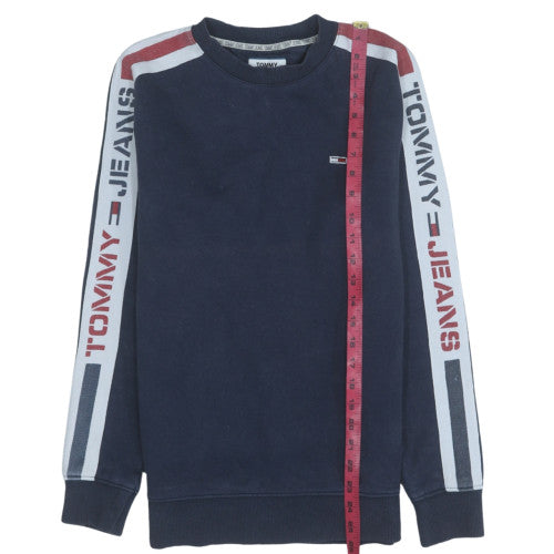 Tommy Jeans Men's Blue Logo Crew Neck Sweatshirt Size S