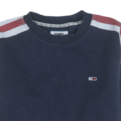 Tommy Jeans Men's Blue Logo Crew Neck Sweatshirt Size S