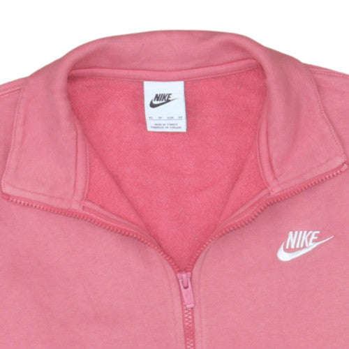 Nike Womens Pink XS 1/2 Zip Pullover Sweatshirt Fleece Lined