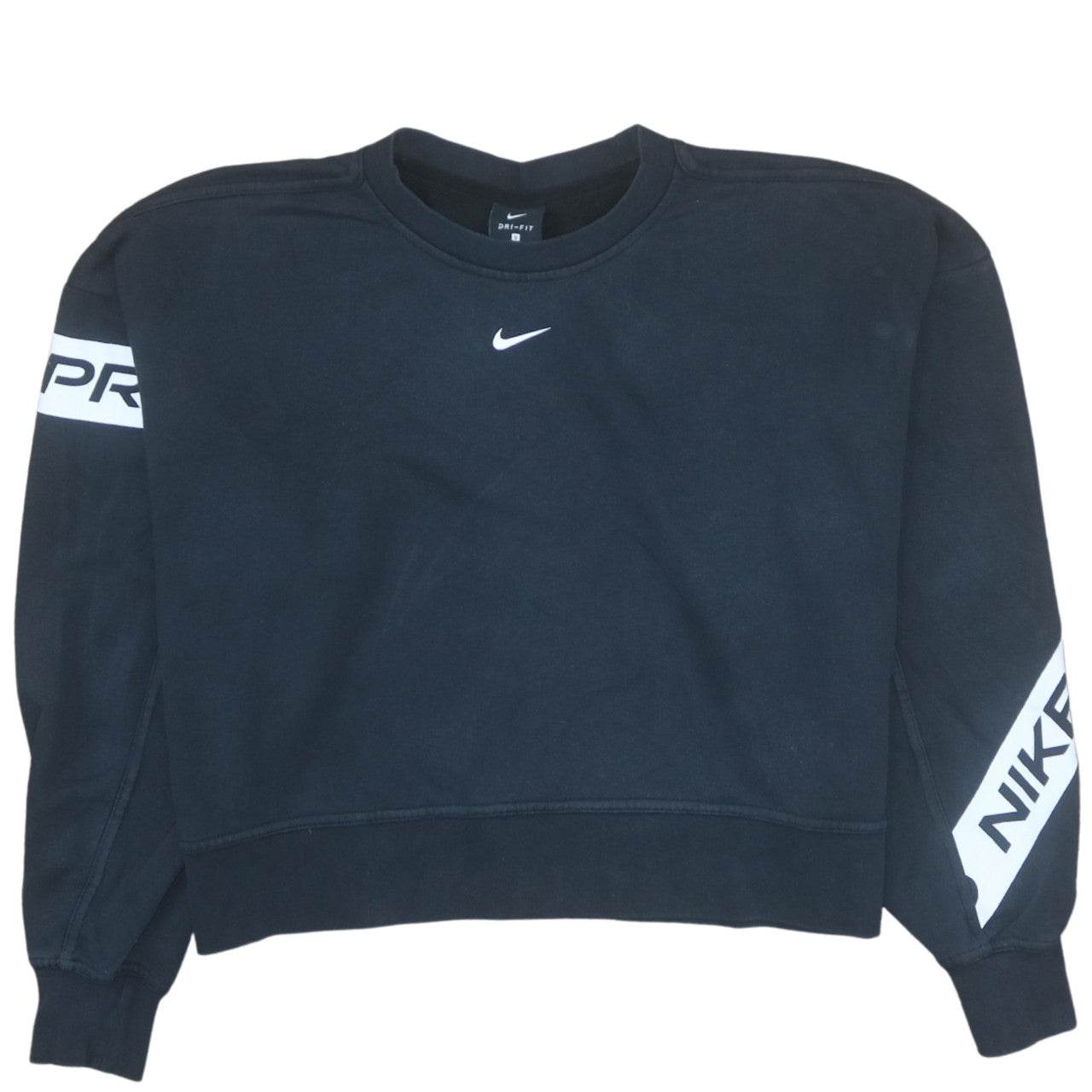 Nike Women Black Dri-FIT Crew Neck Pullover Sweatshirt S