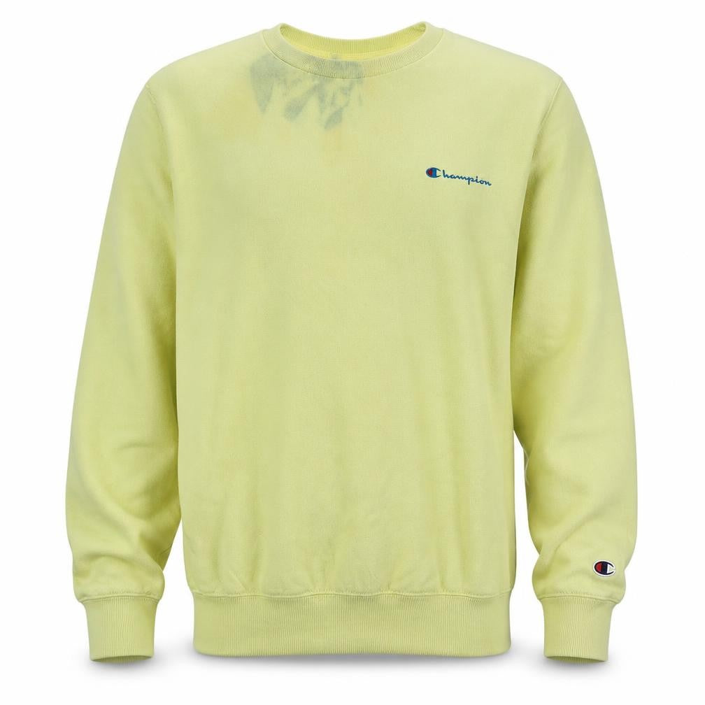 Champion Men's Yellow Small Pullover Crew Neck Sweatshirt