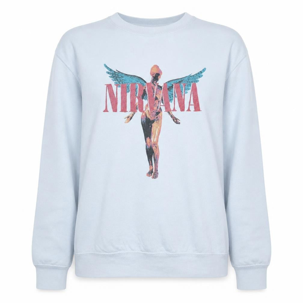 Nirvana Women White XL Pullover Sweatshirt Graphic Print