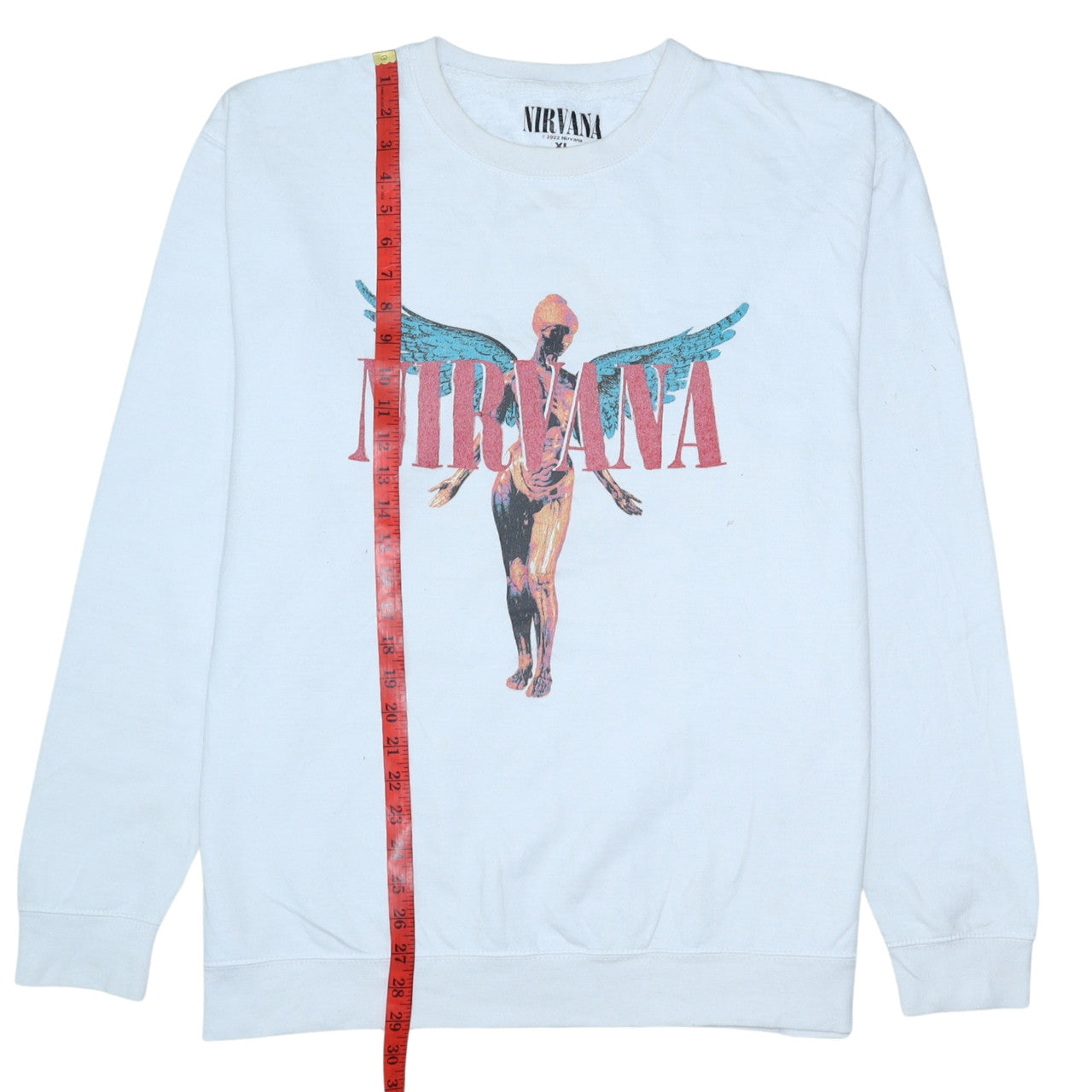 Nirvana Women White XL Pullover Sweatshirt Graphic Print
