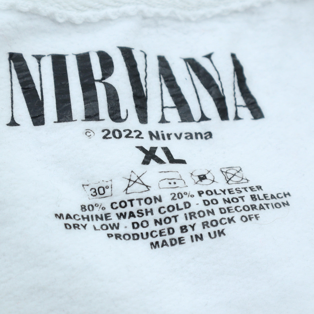 Nirvana Women White XL Pullover Sweatshirt Graphic Print