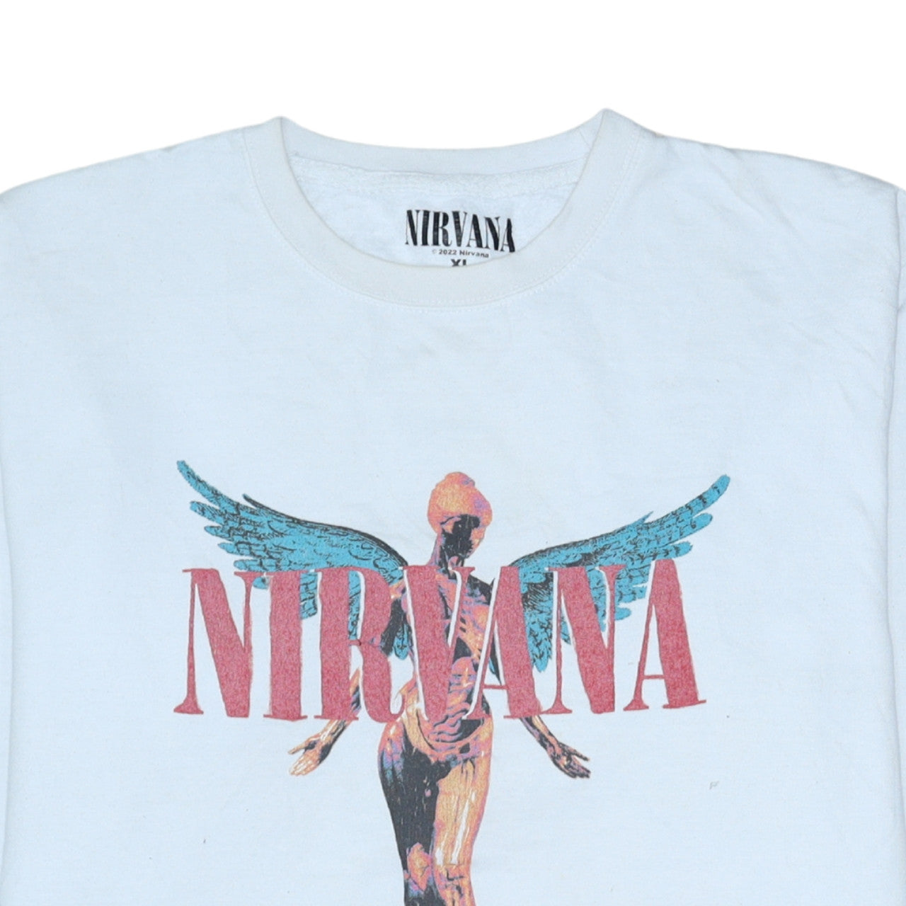 Nirvana Women White XL Pullover Sweatshirt Graphic Print
