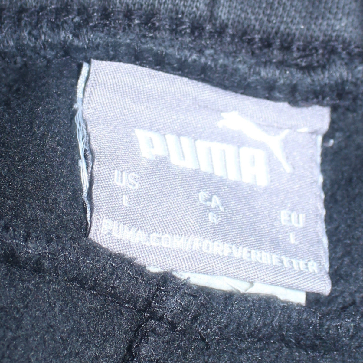 Puma Women’s Black Jogger Trousers L Elastic Waist Fleece