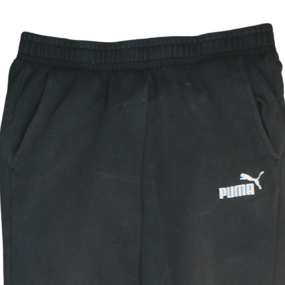 Puma Women’s Black Jogger Trousers L Elastic Waist Fleece
