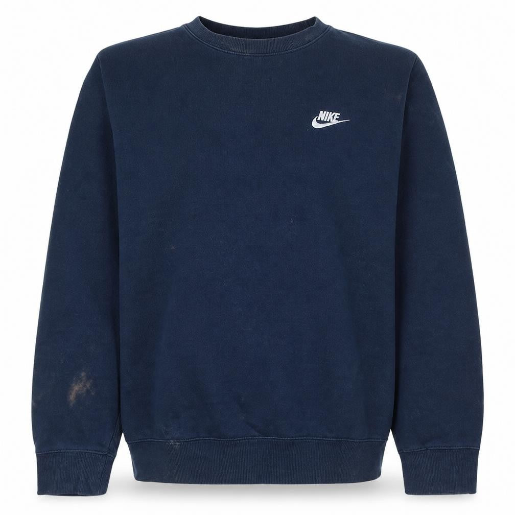 Nike Men's Blue Pullover Sweatshirt Crew Neck Fleece Size S Regular
