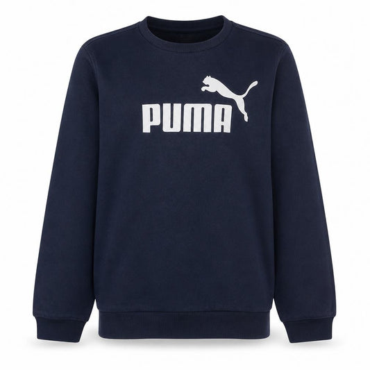 Puma Men's Blue Crew Neck Logo Pullover Sweatshirt Size M