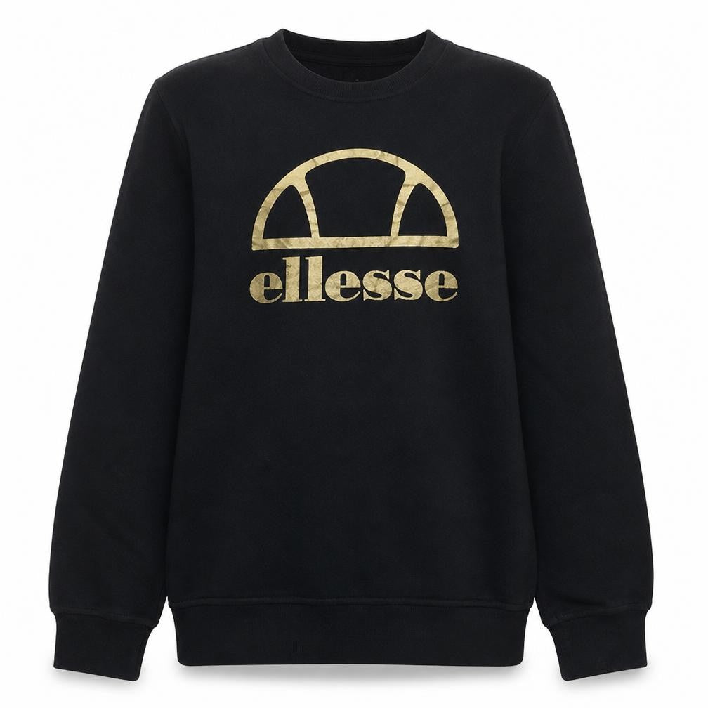 Ellesse Girls Black Gold Logo Pullover Sweatshirt 13-14 Years