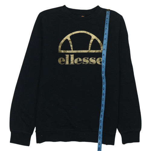 Ellesse Girls Black Gold Logo Pullover Sweatshirt 13-14 Years