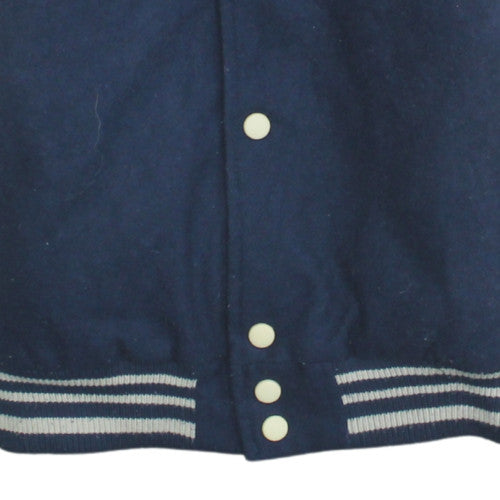 Rainbow Collection Men's Blue Varsity Jacket 33R Wool Blend