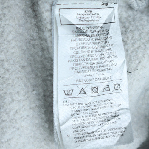 Adidas Men’s Grey XL Pullover Hoodie Fleece Logo Sweatshirt