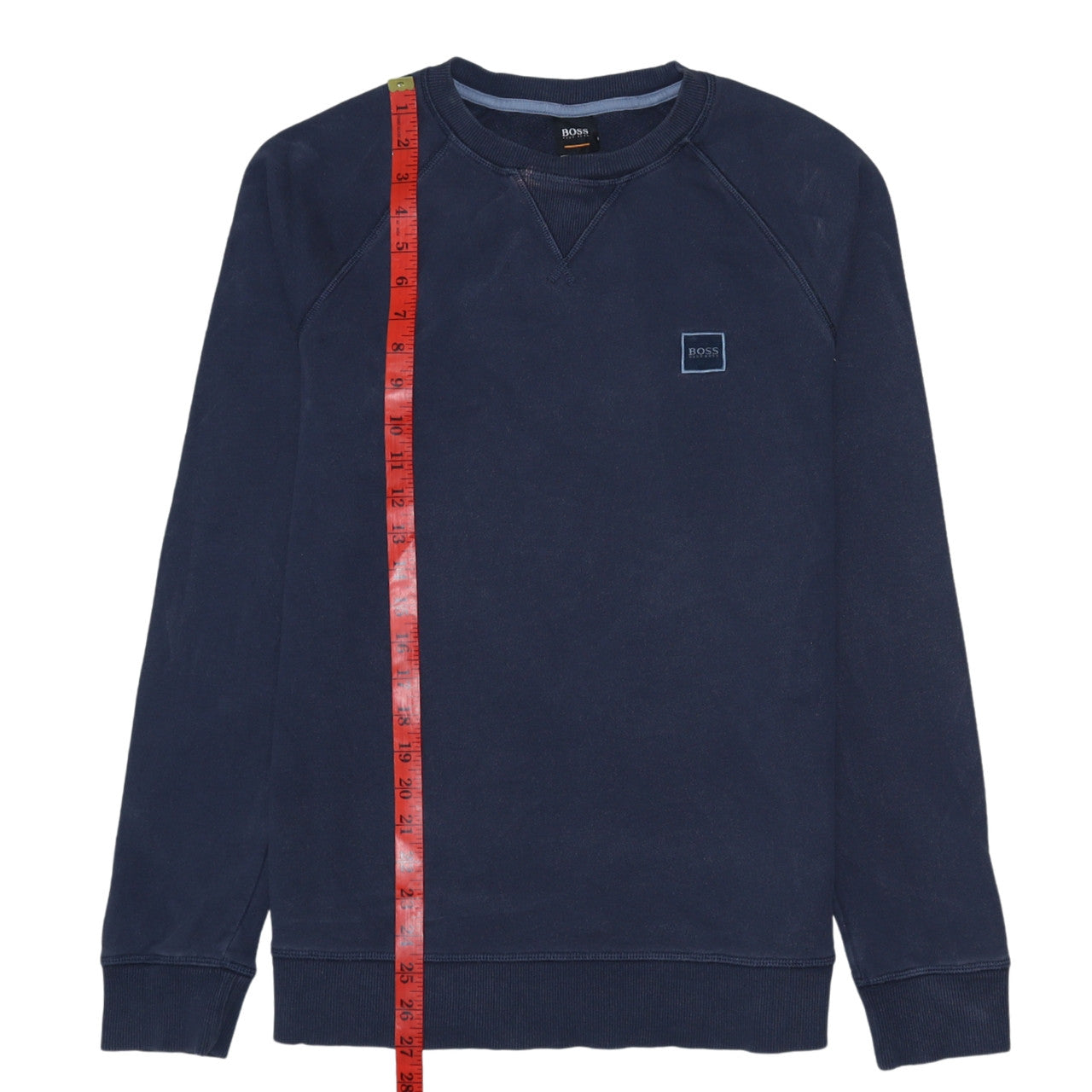 Hugo Boss Men's Blue Crew Neck Long Sleeve Cotton Sweatshirt S