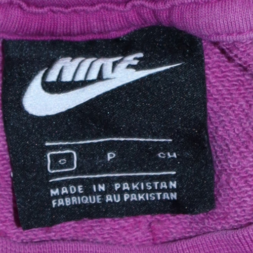 Nike Women's Purple Cotton Crew Neck Sweatshirt Size S