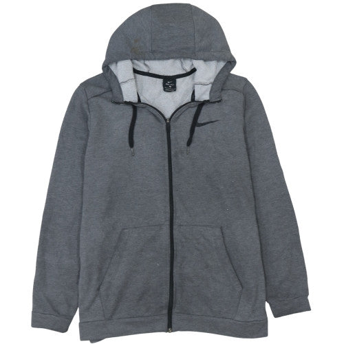 Nike Men's Grey Dri-FIT Full Zip Hoodie Size L Sportswear
