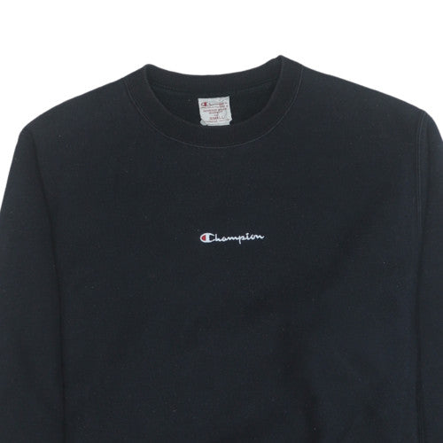 Champion Men's Black Small Reverse Weave Pullover Sweatshirt
