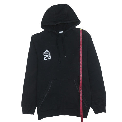 Adidas Men's Black Pullover Hoodie L Sports Fleece Sweatshirt