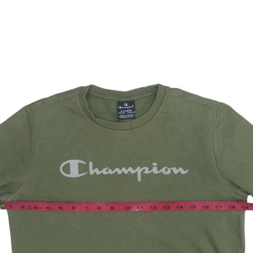 Champion Boys Khaki Green XL 13-14 Years Crew Neck Sweatshirt