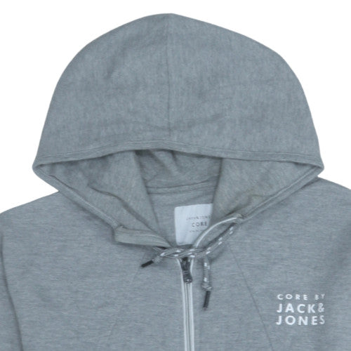 Jack & Jones Men's Grey Full Zip Hoodie XL Regular Fit