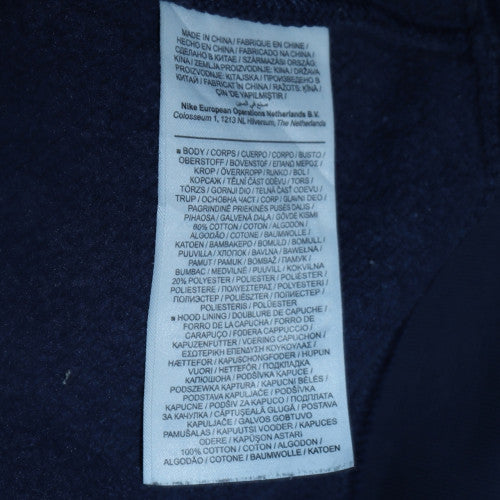 Nike Men's Blue Pullover Hoodie L Fleece Sportswear Sweatshirt