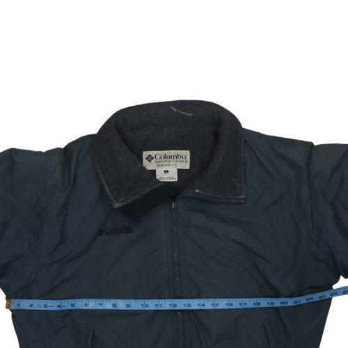 Columbia Men's Blue Bomber Jacket S Nylon Fleece Lined Outdoor