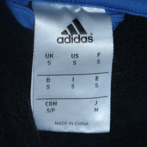 Adidas Men's Blue Full Zip Hoodie Size S Logo Sportswear