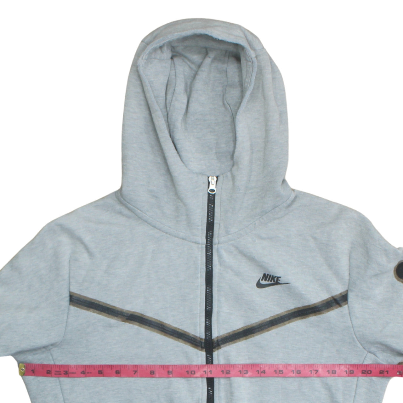 Nike Men Grey Full Zip Hoodie M Lightweight Sportswear