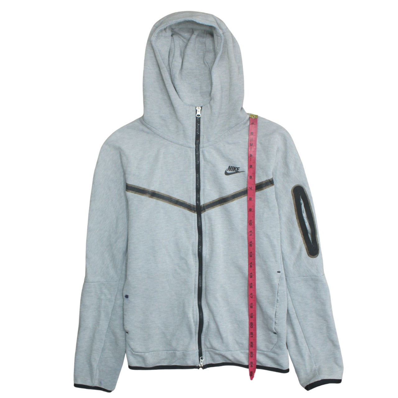 Nike Men Grey Full Zip Hoodie M Lightweight Sportswear