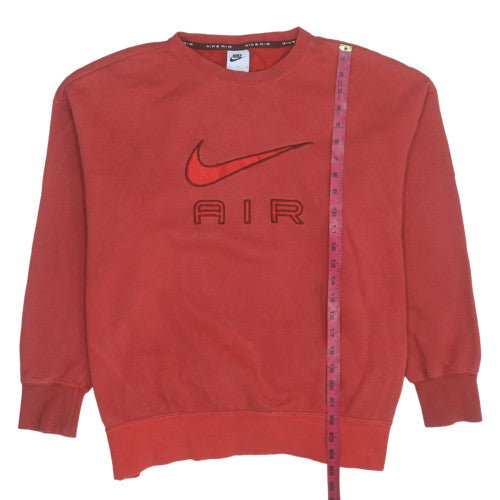Nike Womens Red Air Crew Neck Pullover Sweatshirt M