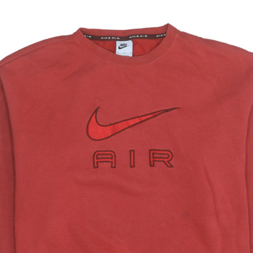 Nike Womens Red Air Crew Neck Pullover Sweatshirt M